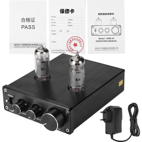 Anti-interference Tube Amplifier Preamplifier Heavy Bass Fine Music Hifi Preamplifier EU Home Theater Amplifiers Audio Video
