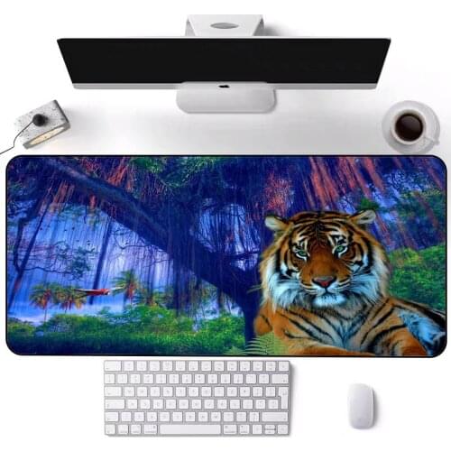 Rgb beautiful scenery xxl large gaming mouse pad pads computer keyboard desk mats led household carpet mat 40x90cm Non-slip pad
