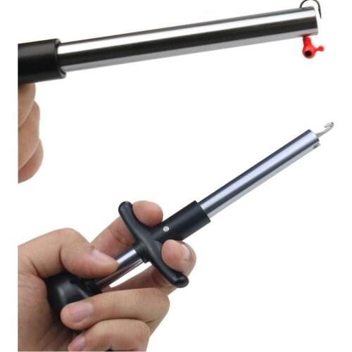 1pcs Fishing Lure Disgorger Remover T-type hook Aluminum Tube Hooks Detacher Portable Fish Hook Out Extractor Fishing Tools
