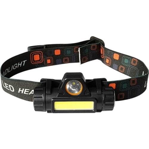 Most Powerful Headlight XPE+COB USB Rechargeable Headlamp Built-in Battery Head Light Waterproof Head Torch Camping Head Lamp SD