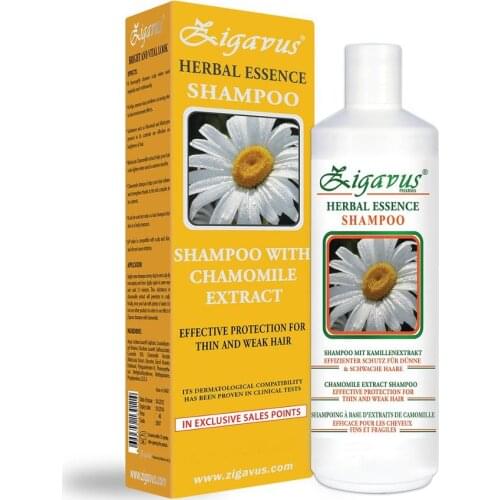 Zigavus Chamomile Extract Shampoo For Fine Hair 450ml Thin Hair Weak Hair Treatment Shampoo Unisex Moisturizing Nourishing