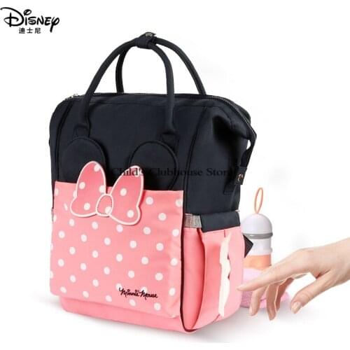 Disney Mommy Bag Multifunctional Large Capacity Thermal Insulation Shoulder Portable Fashion Baby Going Out Milking Mom Bag