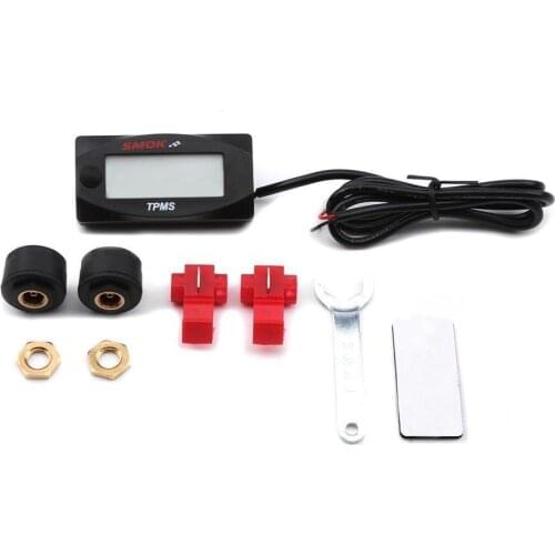 Universal Tire Pressure Temperature Monitoring System Alarm For Motorcycle TPMS 2 External Sensor Tyre Security Warning Wireless