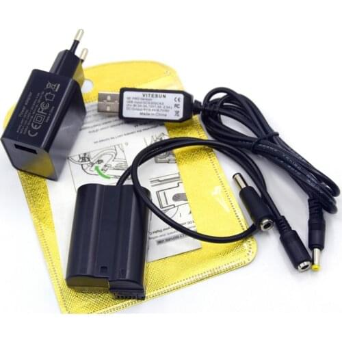Power Bank USB Cable+EN-EL15 EL15a MH25 EP-5B DC Coupler Battery+Charger for Nikon Z7 Z6 D800 D850 D810 D7200 D7100 D7500 Camera