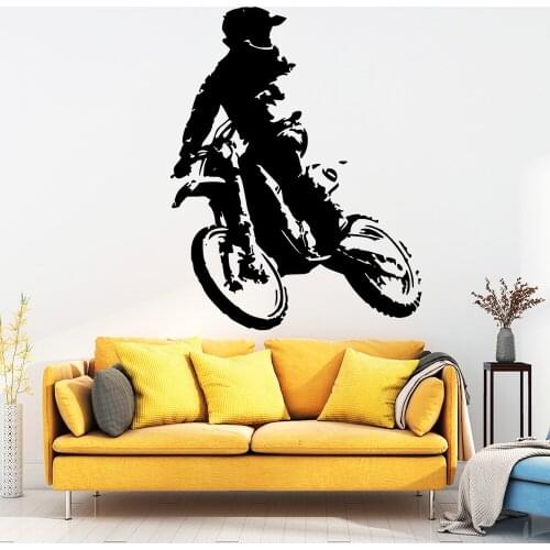 Fun Motorcycle Wall Sticker Pvc Wall Art Stickers Modern Fashion Wallsticker For Living Room Decoration Sticker House Decoration