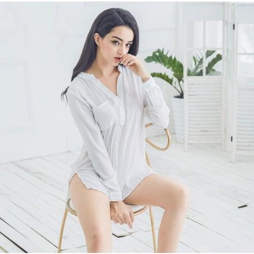 Woman Nightdress Sexy Lingerie Nightwear V-Neck Woman Sexy Nightgowns Sleepwear Chemise Sexy Lingerie Free Shipping