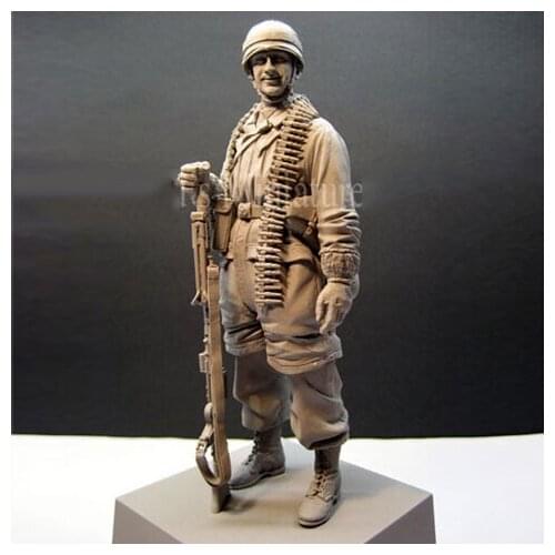 1/16 Scale Unpainted Resin Figure paratrooper in Normandy collection figure