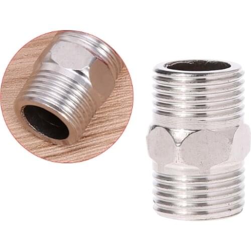 1/2" Male x 1/2" Male Hex Nipple Stainless Steel SS304 Threaded Pipe Fitting NPT