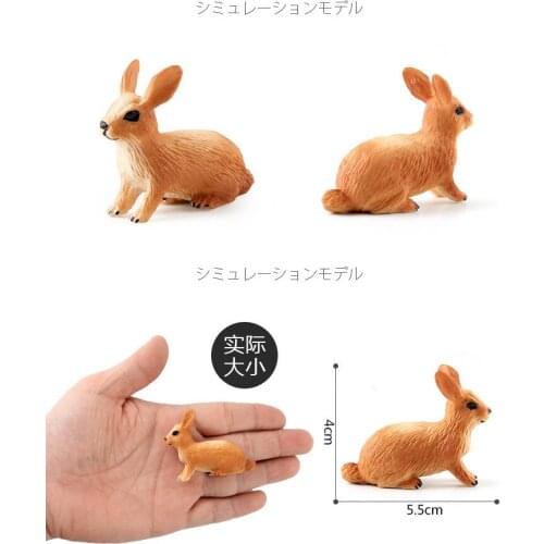 1PC 5.5CM Orange Lie Prone Posture Rabbit Models Figures Toys Gifts Decorations DIY