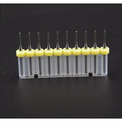 10pcs 1.2x7.0x3.175mm PCB milling cutter Carbide end mill CNC cutter mini drill bit routering tool Tungsten Carbide PCB router
