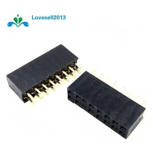 10PCS 2X8 Pin 16P 2.54mm Double Row Female Straight Header Pitch Socket Strip