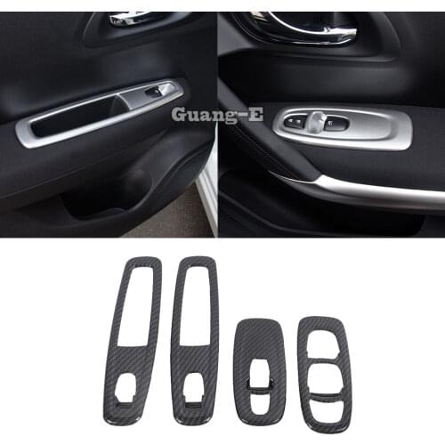 For Renault Kadjar 2016 2017 2018 2019 Car Door Window Glass Interior Panel Armrest Lift Switch Button Trim Frame Molding 4pcs