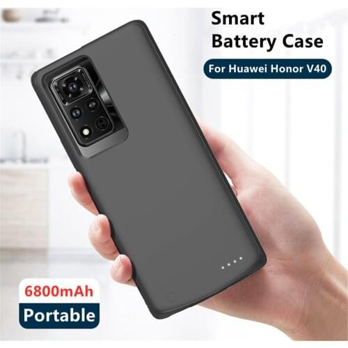 6800mAh Silicone Battery Charger Cases For Huawei Honor V40 Battery Case Power Bank Charging Cover For Honor V40 Battery Cover