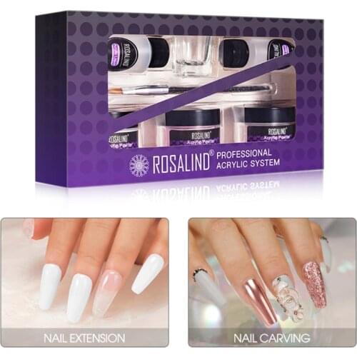 Acrylic Powder Poly nail Gel For Nail Polish Nail Art Decorations Crystal Manicure Set Kit Professional Nail Accesorios