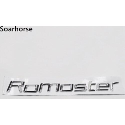Soarhorse Car Chrome Sticker For Skoda Roomster Words Logo Rear Trunk Emblem Badge Nameplate