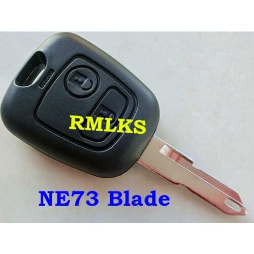 RMLKS Remote Key Case Shell fit for 2 BTN PEUGEOT 206 205 405 106 Key Case Uncut NE73 Blade