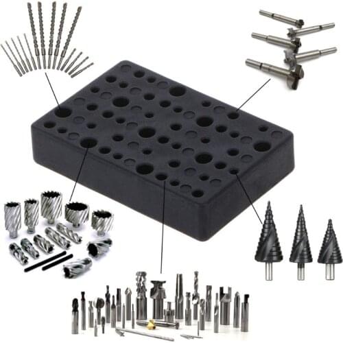 45 Holes Electric Drill Bit Storage Block Box Drill Head Holder Organizer Case