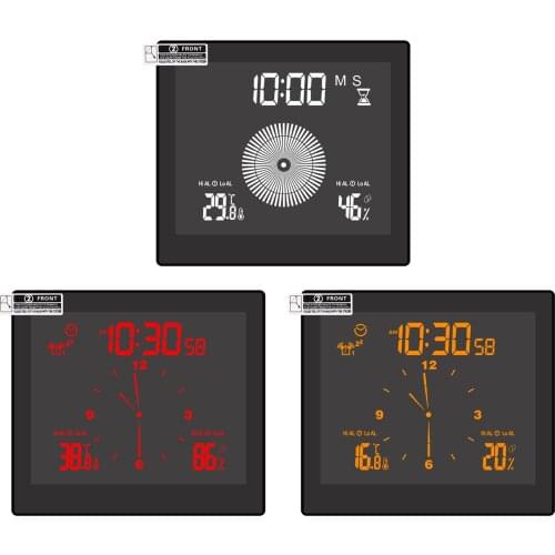 Digital Bathroom Clocks Simple LCD Electronic Alarm Clock Waterproof Shower Watches Temperature Clocks Hanging Timer