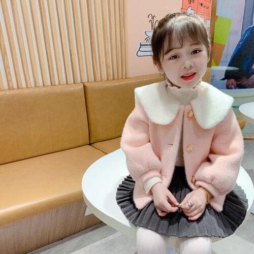 Girls Babys Coat Jacket Outwear 2021 Casual Fur Thicken Autumn Winter Plus Velvet Warm School Formal Fleece Childrens Clothing