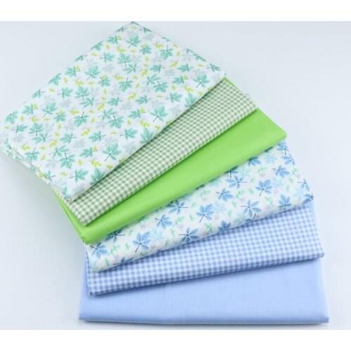 Leaves Printed Cotton Fabric For Patchwork Quilting Sewing Tissue Dresses Cloth 6 Colors Can Choose 50*160cm D30