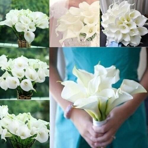 10 Pieces / Lot Artificial Flowers Bunch Fake Flower Bouquet Table Home Wedding Decoration Fall Decor