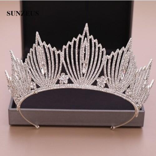 Crystals Wedding Party Crowns 2019 New Arrival Silver Bridal Tiaras Gold Women Head Accessory Headband SQ0391