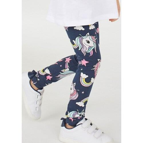 Leggins Bling Heart Pattern for Girls Kids Children Trousers Spring Autumn Girls Leggings Skinny Dark Blue Cotton Elastic Pants