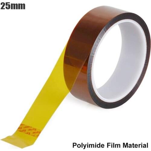 Width 25mm 30m Polyimide Tape High Temperature Heat Resistant Tape 220'C Electrical Insulation Polyimide Film Adhesive Tape
