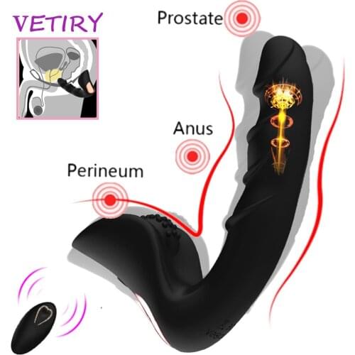 VETIRY Prostate Massager Butt Plug Clitoris Vaginal Stimulate Wireless Remote Control Anal Plug Vibrator Sex Toys For Women Men