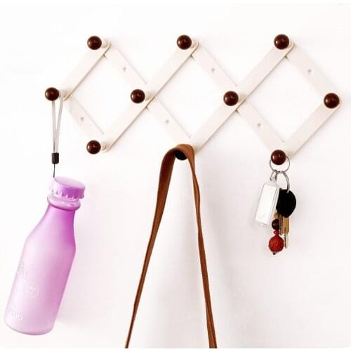 Multifunction Bathroom Kitchen ABS Hooks Storage Holder Kitchenware Keys Bags Household Debris Wall Bath Wood Hanger