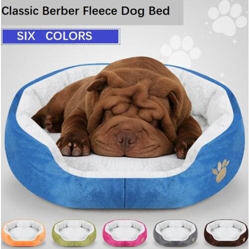 Soft warm Dog kennel Classic Berber Fleece Dog Bed Pet Nest For small Dogs Teddy Bago Dog kennel