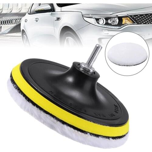 5pcs in 1 set 6" Buffing Polishing Pads Wool Wheel Mop Kit For Car Polisher Drill Adapter Accessories Tools