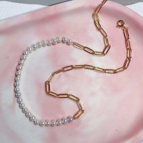 New Pure 925 Pure Silver 100% White Natural Freshwater Pearl Jewelry Necklace Real Pearl Gold Jewelry for Women, Popular,HOT