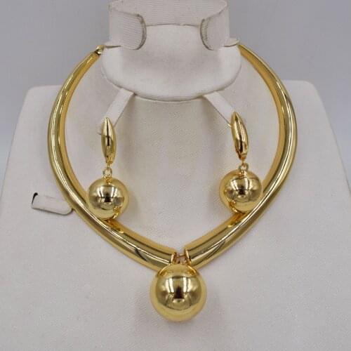 New design High Quality Dubai set Gold Color Jewelry Set For Women african beads jewelry fashion jewelry