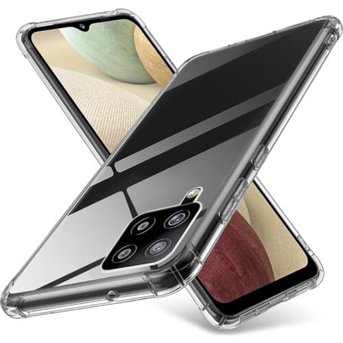 Transparent airbag soft silicone moblie phone covers case for samsung galaxy a12 a 12 m-a125f/dsn 6.5'' shockproof protect coque