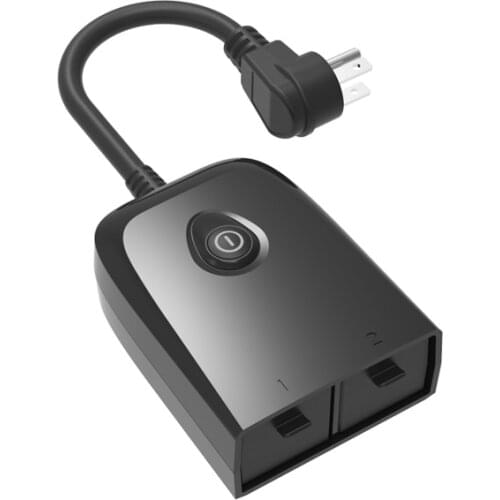 AC Outlets compatible Waterproof WIFI Smart Socket Switch 1 In 2 Out IP44 Outdoor Home Automation APP Remote Control Alexa