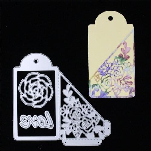 KSCRAFT Folded Tags Metal Cutting Dies Stencils for DIY Scrapbooking/photo album Decorative Embossing DIY Paper Cards