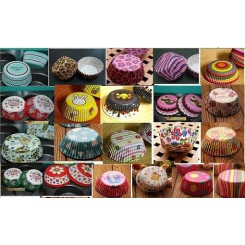MIXED 30 styles paper baking cups cupcake liners muffin cases cake cups