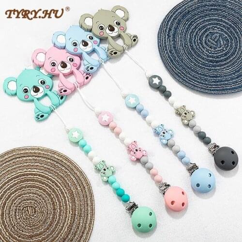 TYRY.HU Customed Baby Pacifier Clips Silicone Pacifier Chain Baby Shower Gifts Dummy Clips BPA FREE For kids