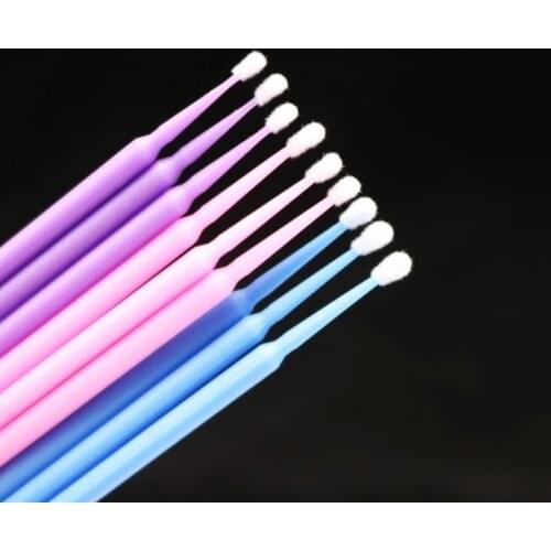 100pcs Disposable Colorful Cotton Swabs MicroBrush Applicator Make up Stick Eyelash Extension For Cleaning Swab Cosmetic Tools