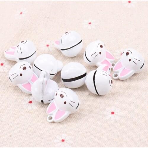 5pcs Jingle Bells Cute Cat Ornament Metal Bell for Home Party Tree Pendant Childrens shaker Decoration 27mm