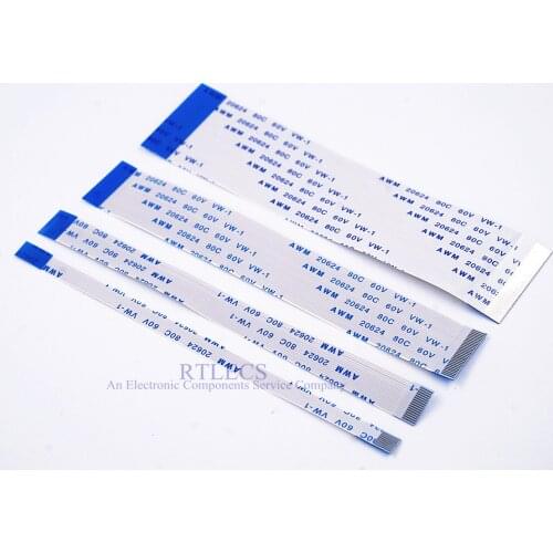 500 PCS Flat Flexible Cable FPC FFC Jumper Pitch 0.5 mm from 4 Pin to 80 pin Reverse Contact Side Tin Plated Conductor Type B