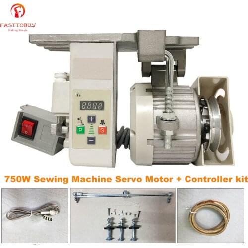 750W sewing machine servo motor + Controller kit, Lower Hanging，Adjustable Speed 200-6500 rpm for Industrial sewing machines