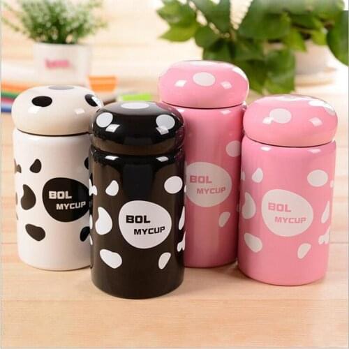 Promotion! Big Small Size of the Black and White Spots Of Vacuum Insulation Cup Stainless Steel Hot and Cold Insulation Cup