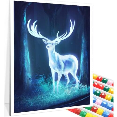 QIZITENG 5D DIY animal deer eagle diamond mosaic cross stitch square/round diamond embroidery handmade home decoration gift