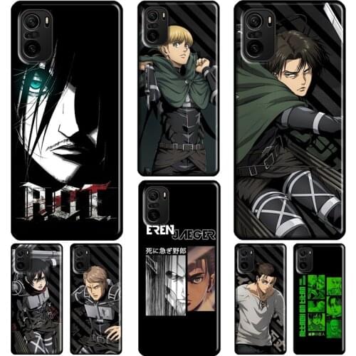 Levi Armin Arlert Attack on Titan For Xiaomi Redmi Note 10 Pro 7 8 9 8T 9S Phone Case For Redmi 9 9A 9C 9T K40 6A 7A 8A