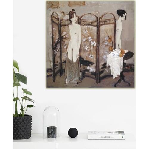 Citon Mikhail Guida《After bath》Canvas Art Oil Painting Artwork Poster Picture Wall Decor Home Living room Decoration