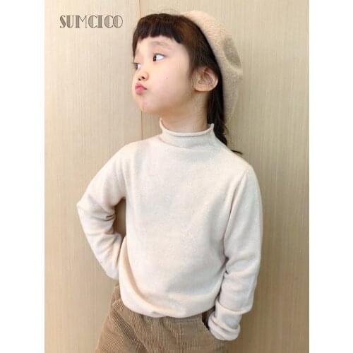 Sumcico Kids Sweater Cashmere Moms Sweater Boys Girls Knit Top Womens Cashmere Knit Top Parent-child outfit Age2-14Y