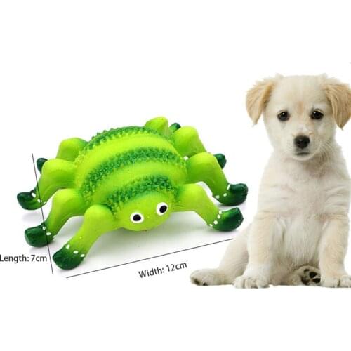 Dog Toys Screaming Rubber Pet Chewing Toys Squeak Squeaker Chew Gift Crabs Spiders Starfish Pets Product For Small Medium Dog