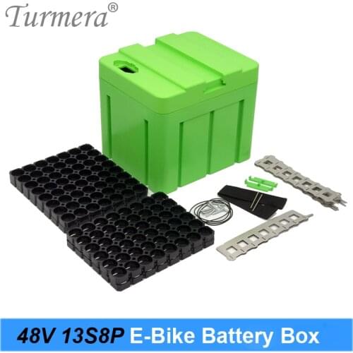 Turmera 48V E-bike Battery Storage Box For Battery Pack 13S8P 18650 Include Holder and Nickel Can Place 104 pieces Cells
